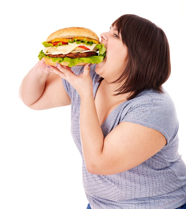 Exceso de comida con exceso de peso